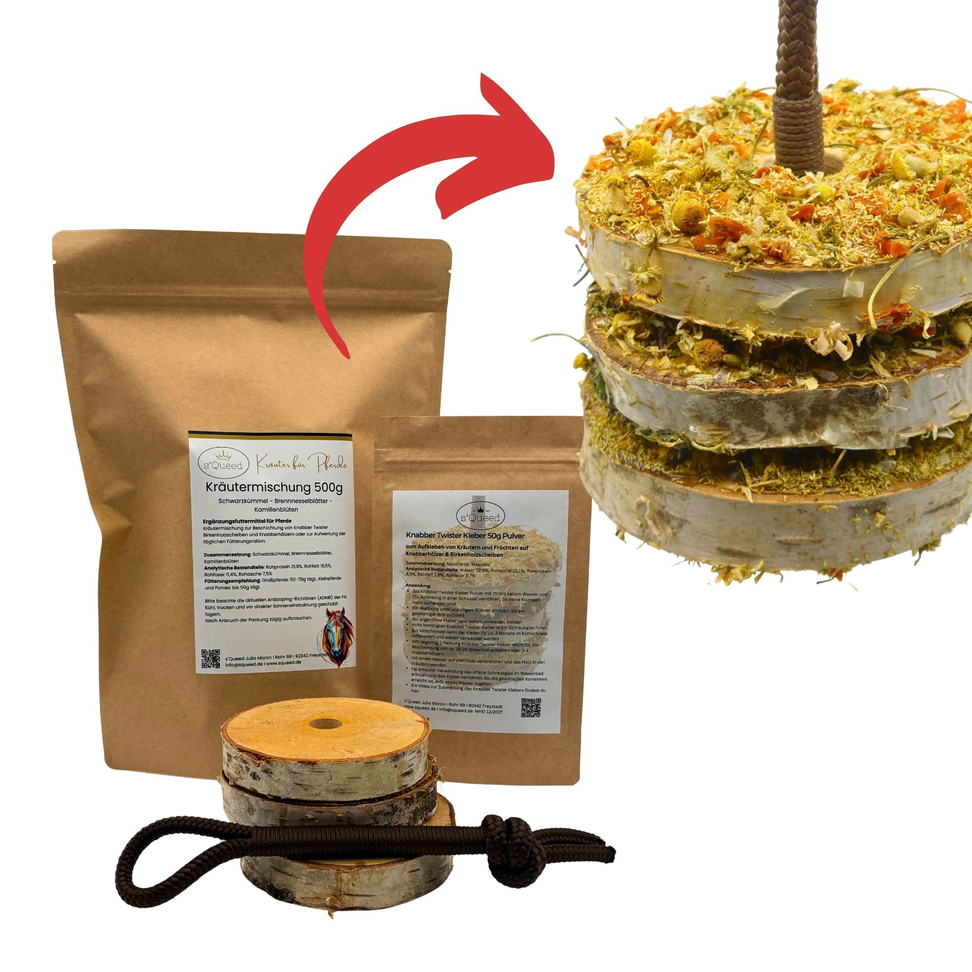 DIY Set Knabber Twister Pferdespielzeug