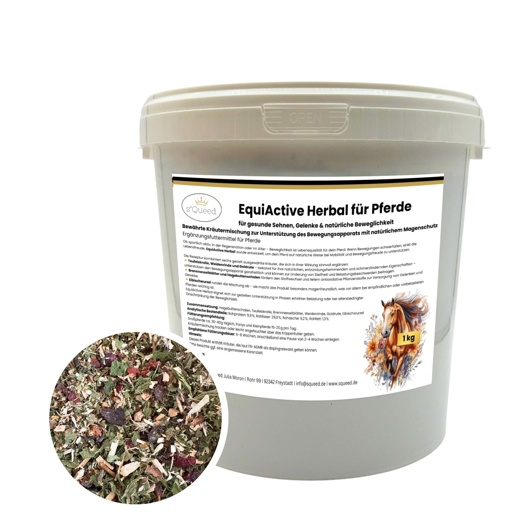 EquiActive Herbal – Zusatzfutter für Pferde mit Arthrose und Bewegungseinschränkungen