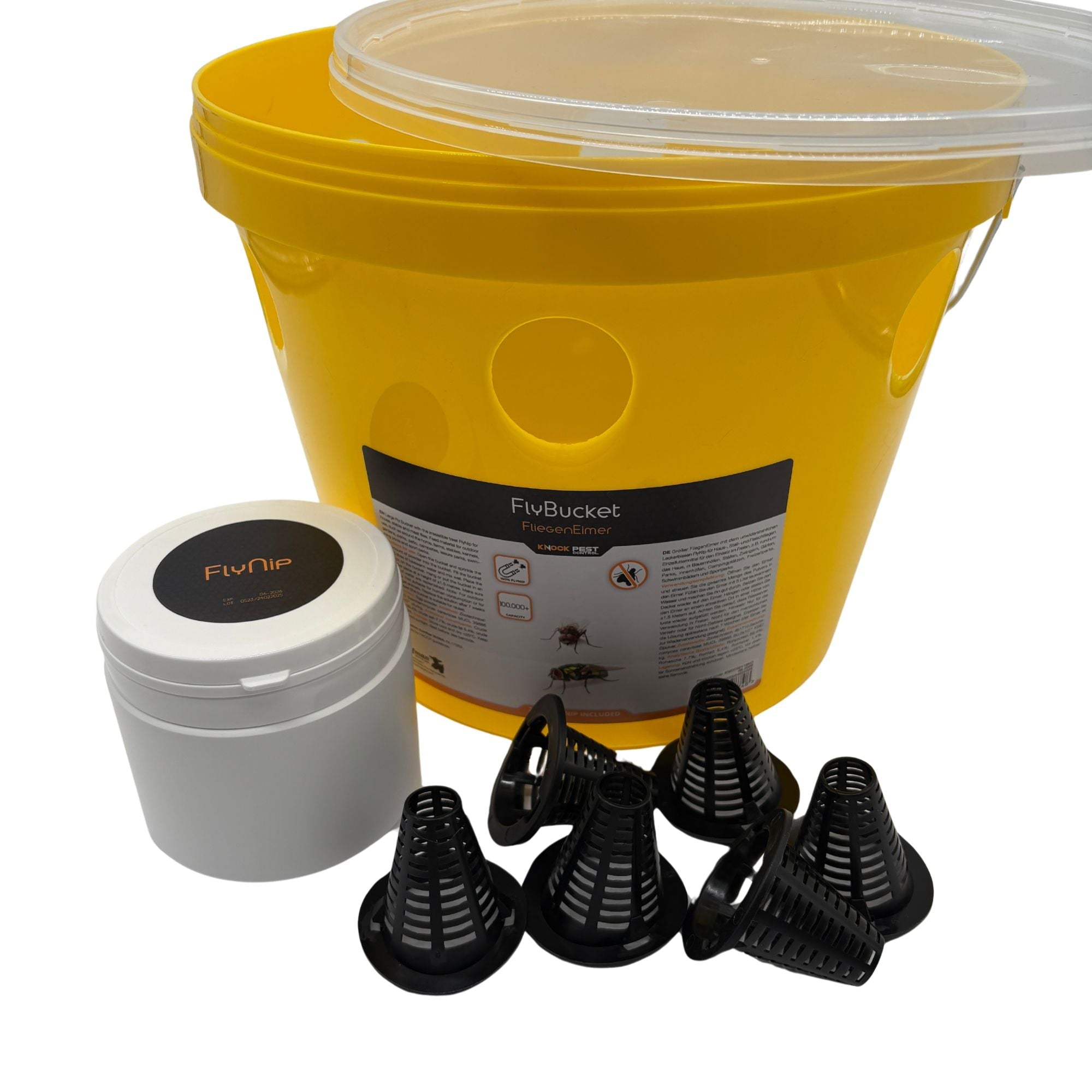 Fliegenfalle Knock Pest FlyNip FliegenEimer inkl. Lockstoff