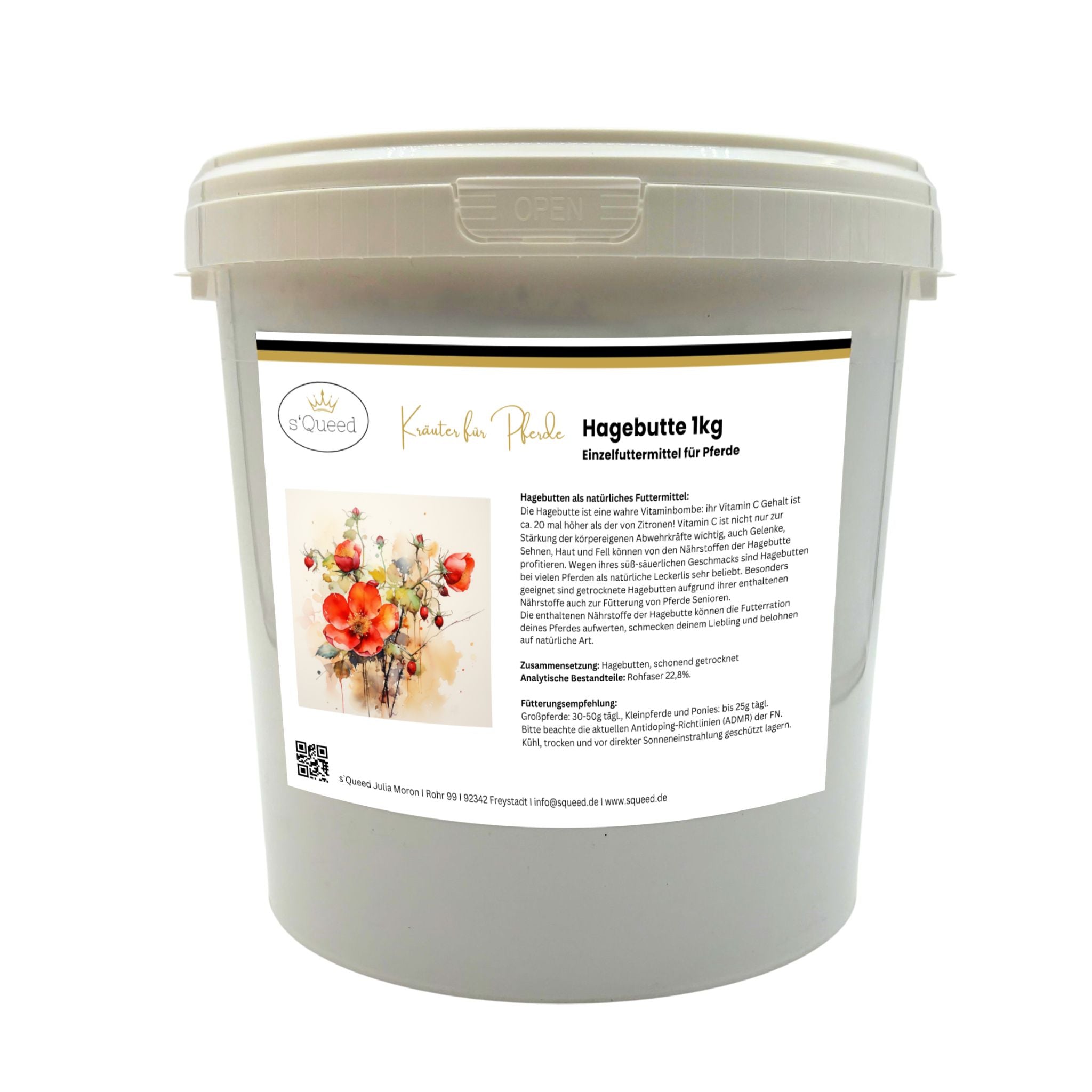 Hagebutten für Pferde, getrocknet, ganze Frucht