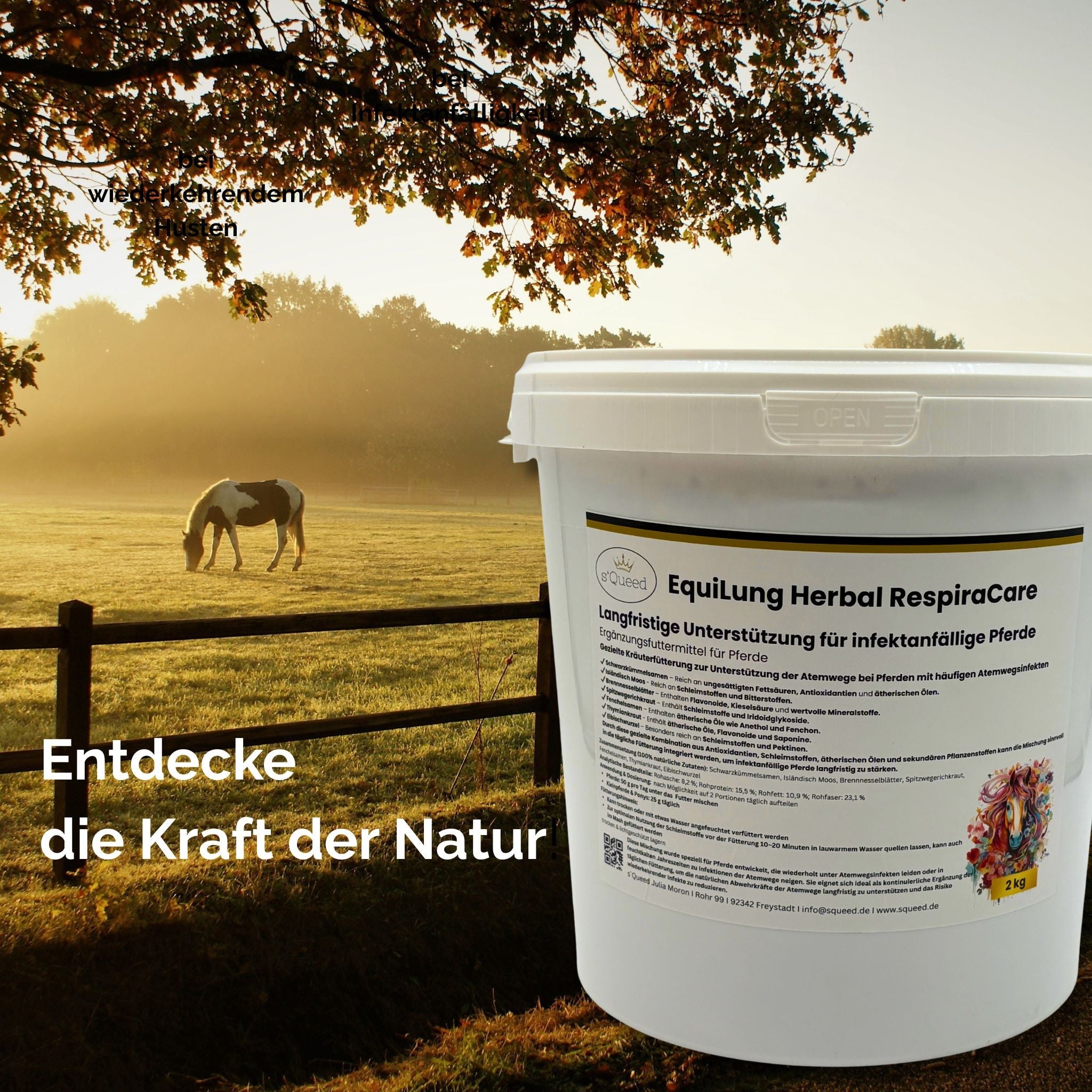 EquiLung Herbal RespiraCare Hustenkräuter für Pferde zur Langzeitfütterung