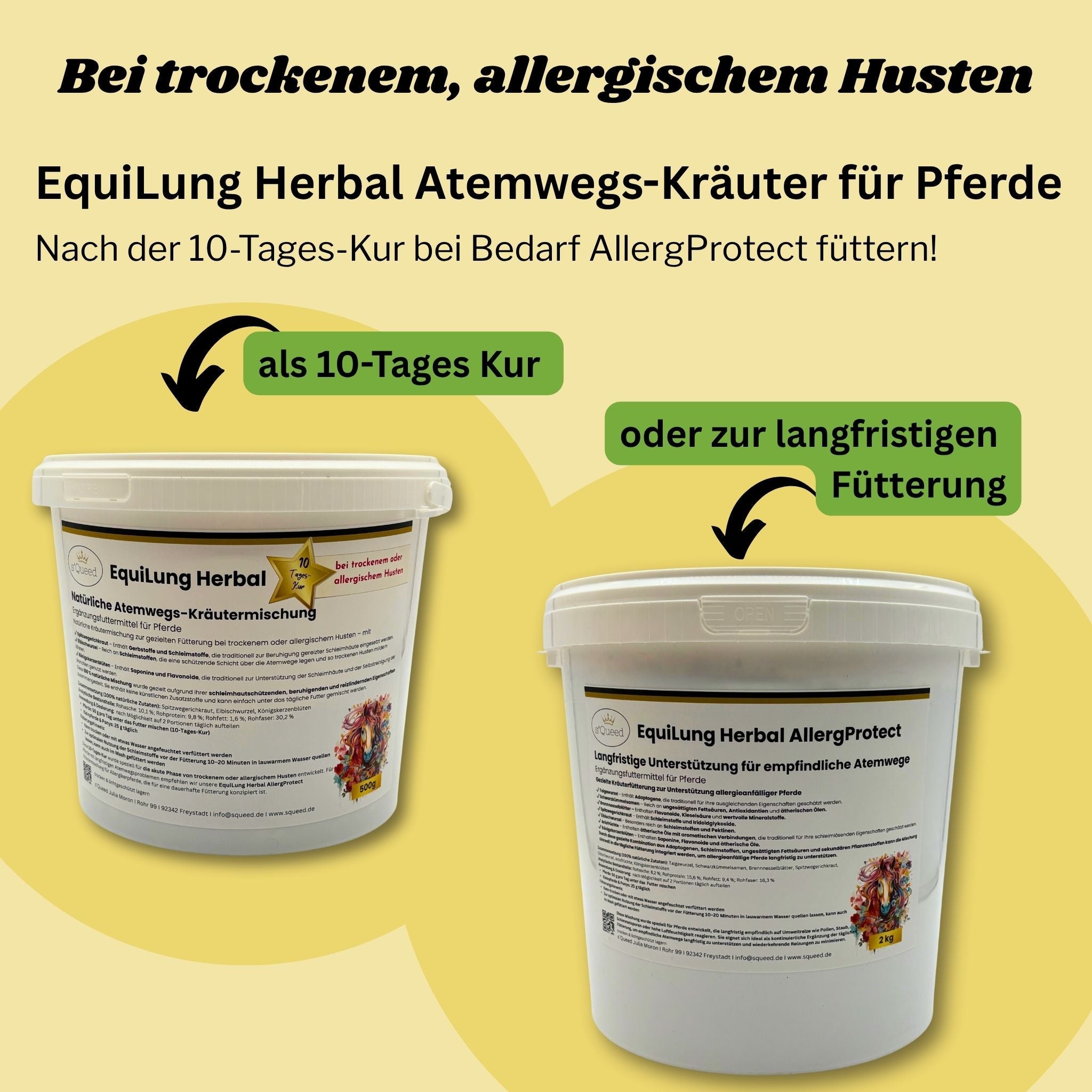 EquiLung Herbal Hustenkräuter für Pferde – bei trockenem oder allergischem Husten