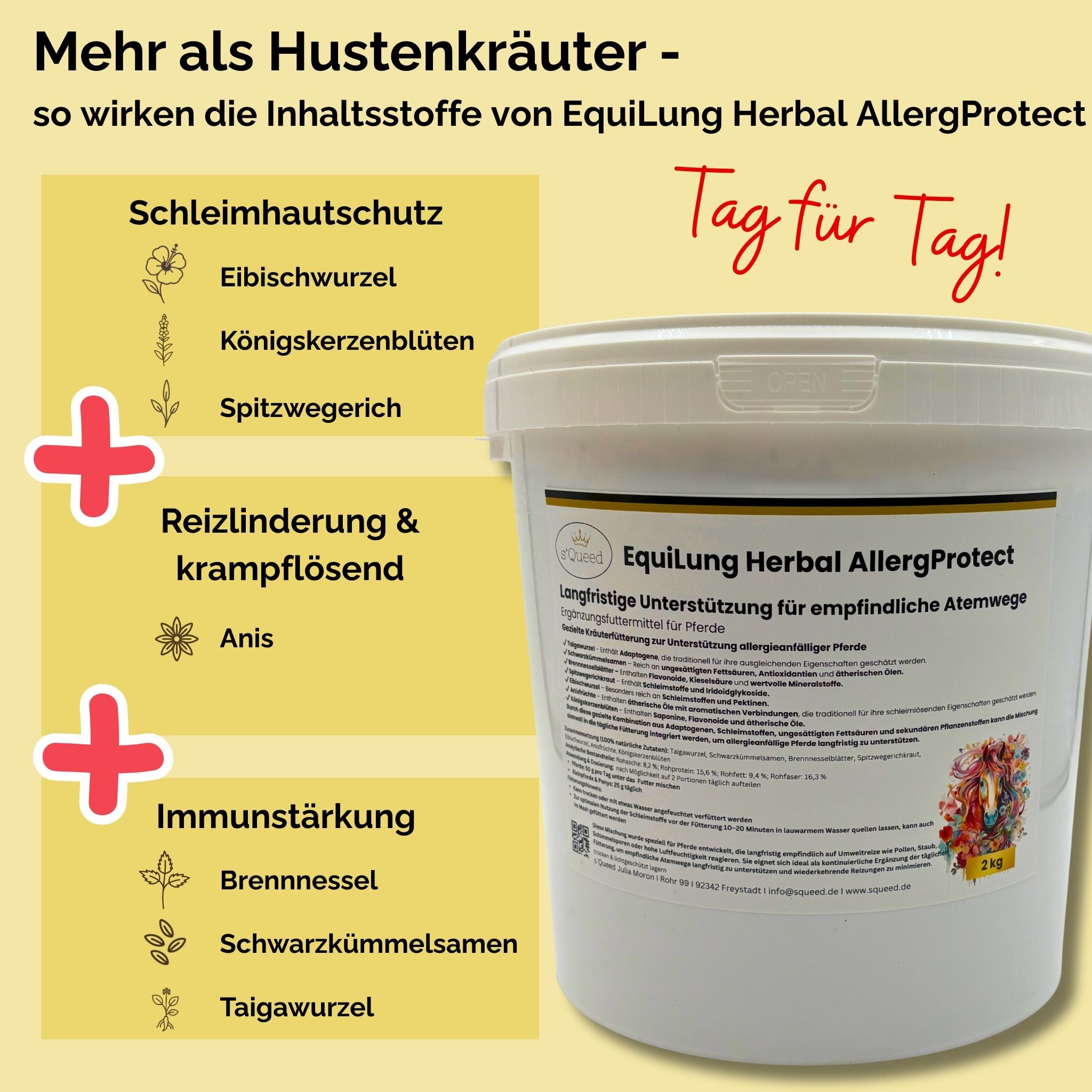 EquiLung Herbal AllergProtect Hustenkräuter für Pferde zur Langzeitfütterung