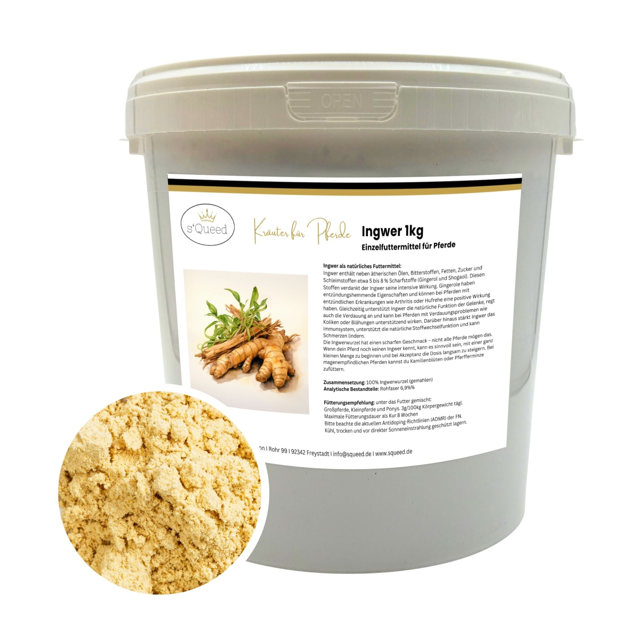 Ingwer Pferd Pulver 1kg