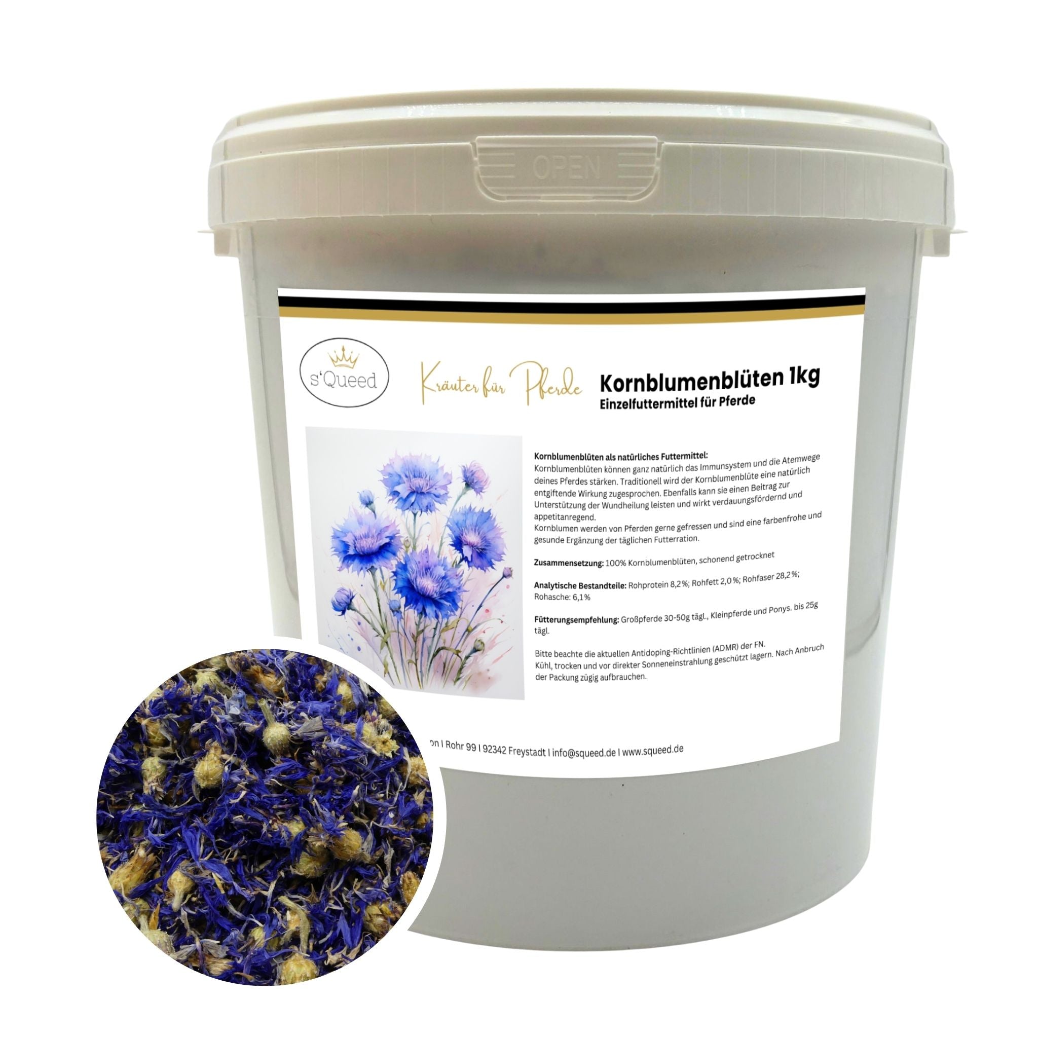 Kornblume Pferd ganze Blüte für Immunsystem und Verdauung