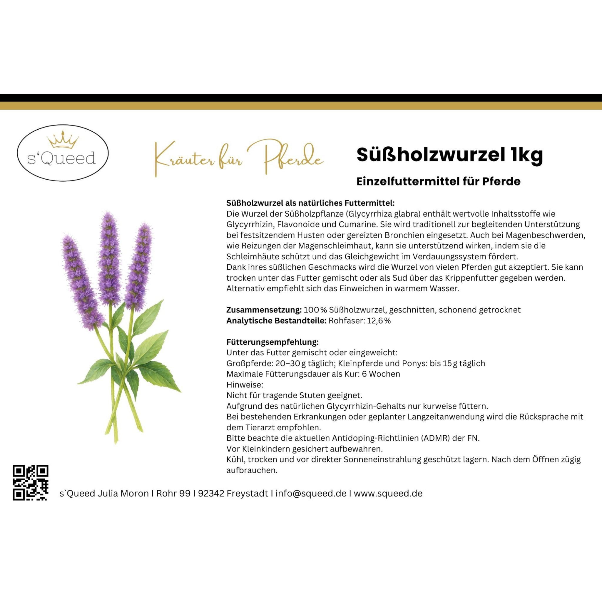 Süßholzwurzel Pferd - Hustenkräuter für Pferde - Magenkräuter Pferd