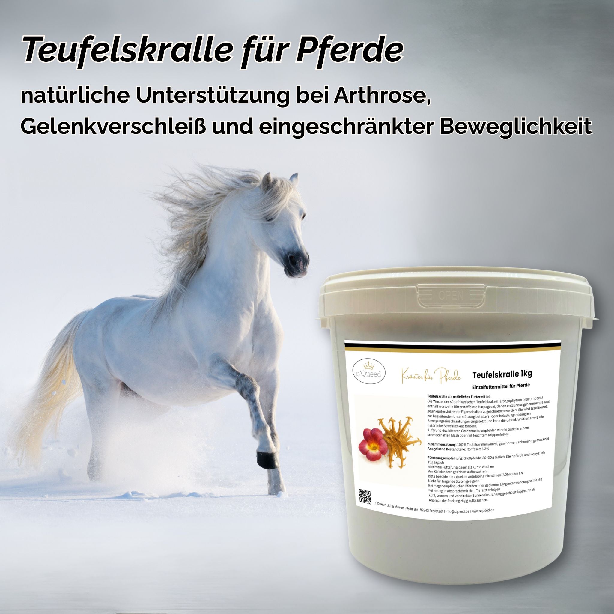 Teufelskralle Pferd geschnitten