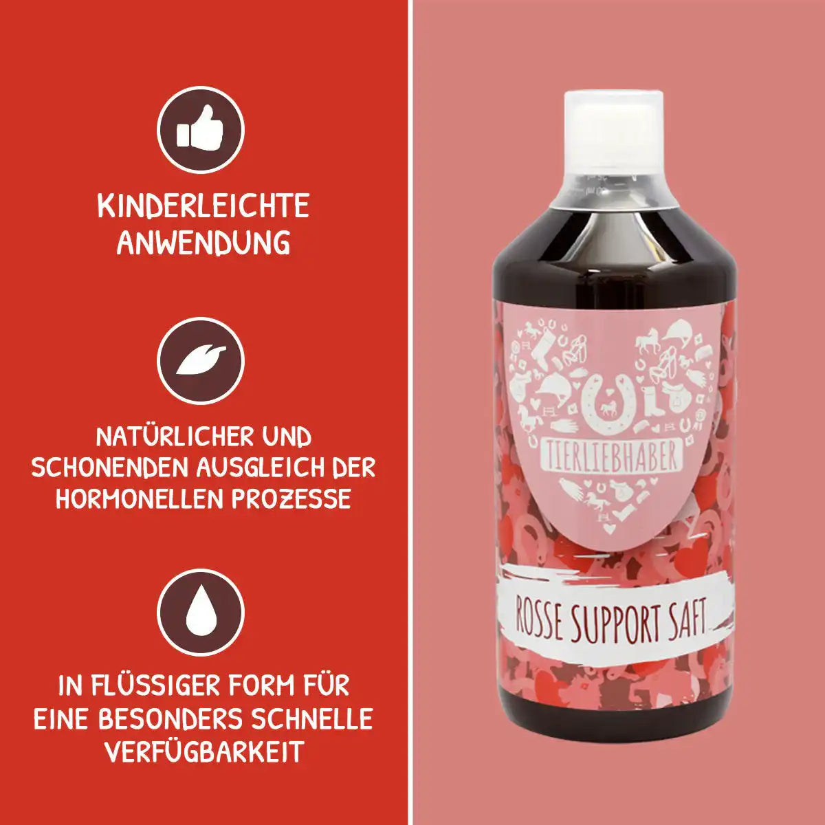 Tierliebhaber Rosse Support Saft Pferd