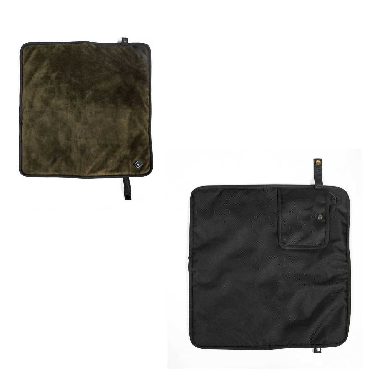 BACK ON TRACK beheizbares Sitzkissen / Bockdecke Arev, olive, 41 cm x 41 cm