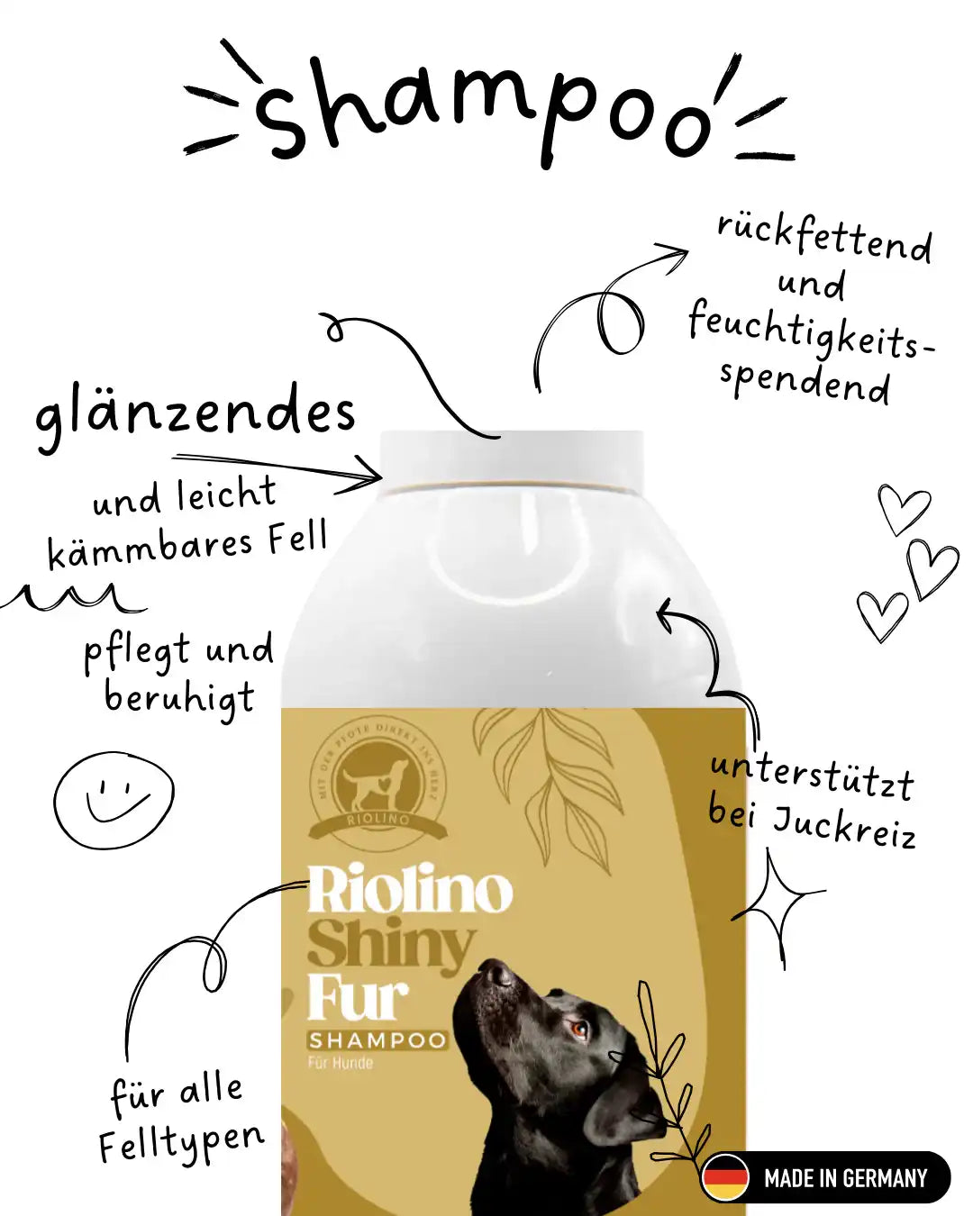 Riolino Shiny Fur Shampoo – Sanfte Pflege für glänzendes Fell