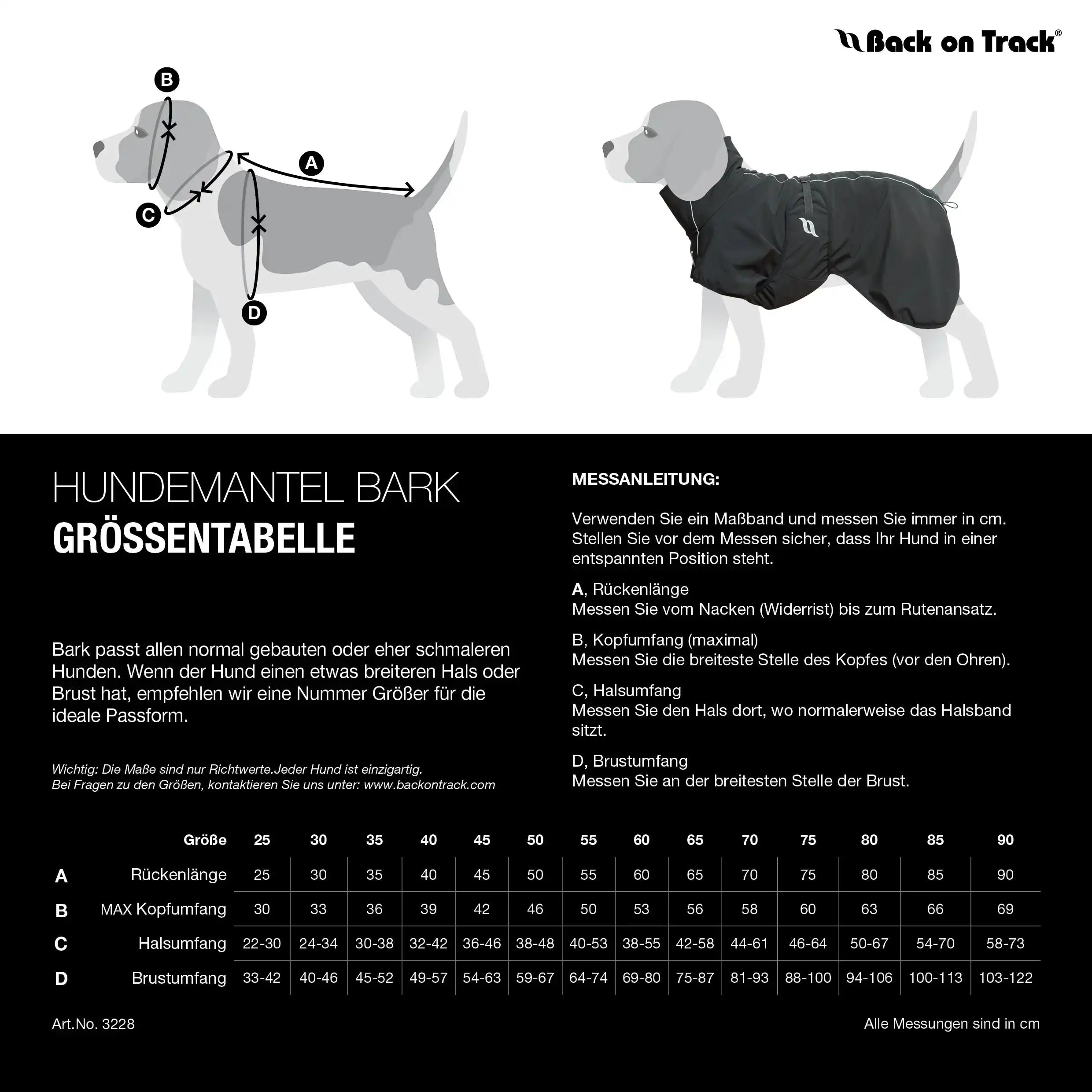 Back on Track Bark Allround Hundemantel - Schwarz
