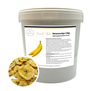 Bananen Chips Pferd, getrocknete Bananenscheiben ungesüßt für Pferde