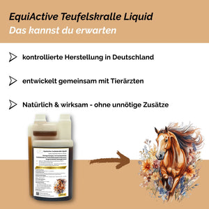 EquiActive Teufelskralle Liquid – Teufelskralle Pferd flüssig 1000 ml