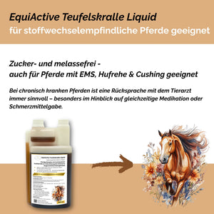 EquiActive Teufelskralle Liquid – Teufelskralle Pferd flüssig 1000 ml