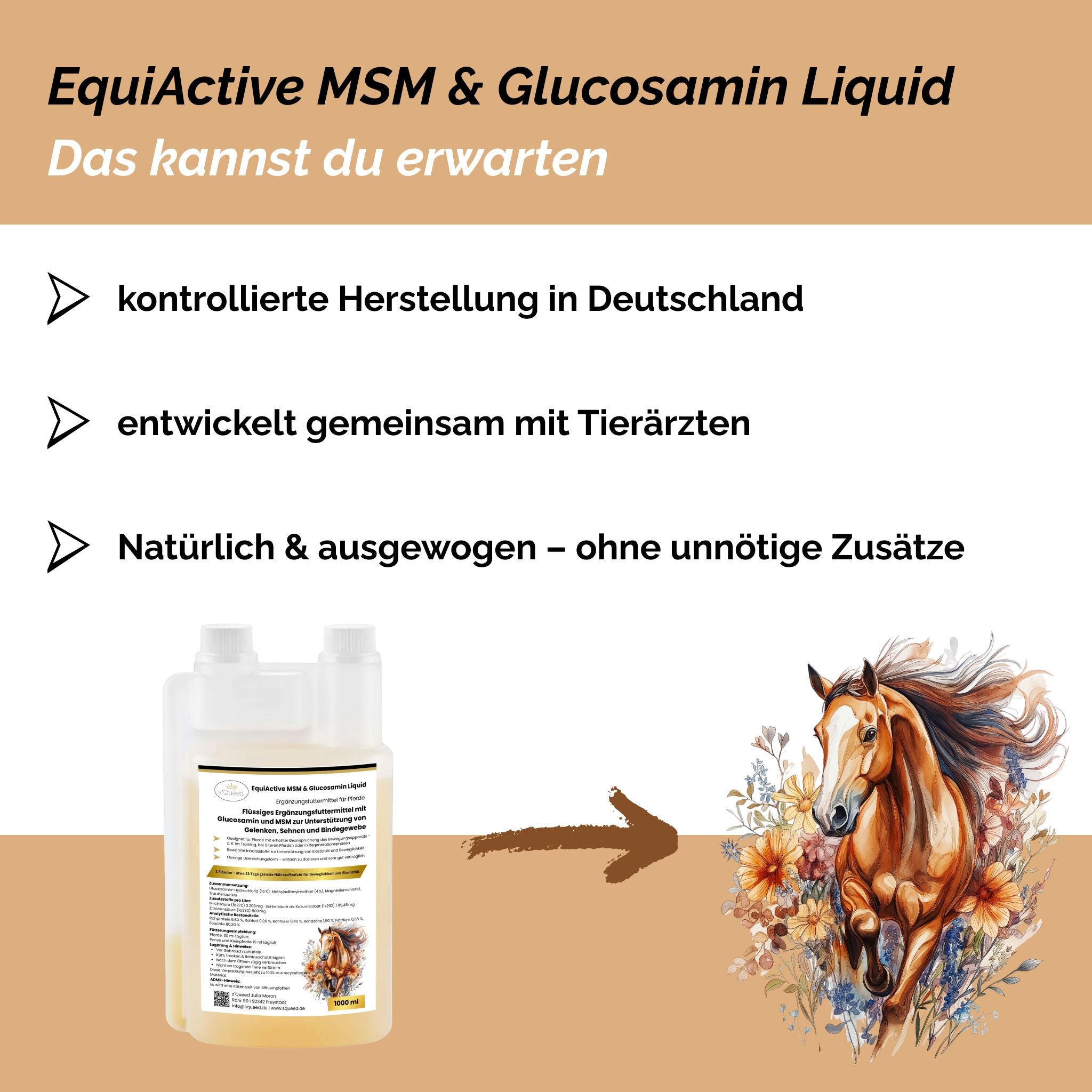 EquiActive MSM & Glucosamin Pferd Liquid 1000ml