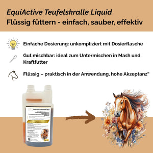 EquiActive Teufelskralle Liquid – Teufelskralle Pferd flüssig 1000 ml