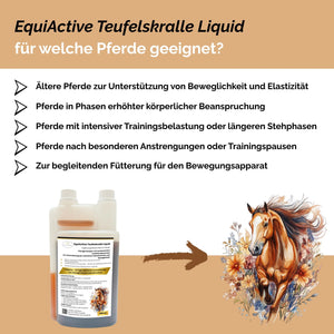 EquiActive Teufelskralle Liquid – Teufelskralle Pferd flüssig 1000 ml