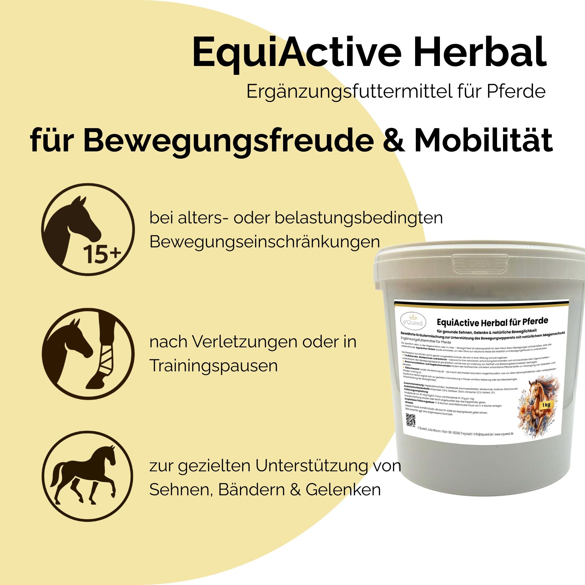 EquiActive Herbal – Zusatzfutter für Pferde mit Arthrose und Bewegungseinschränkungen