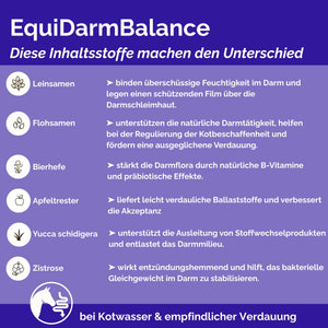 EquiDarmBalance – natürliches Zusatzfutter für Pferde bei Kotwasser & Durchfall