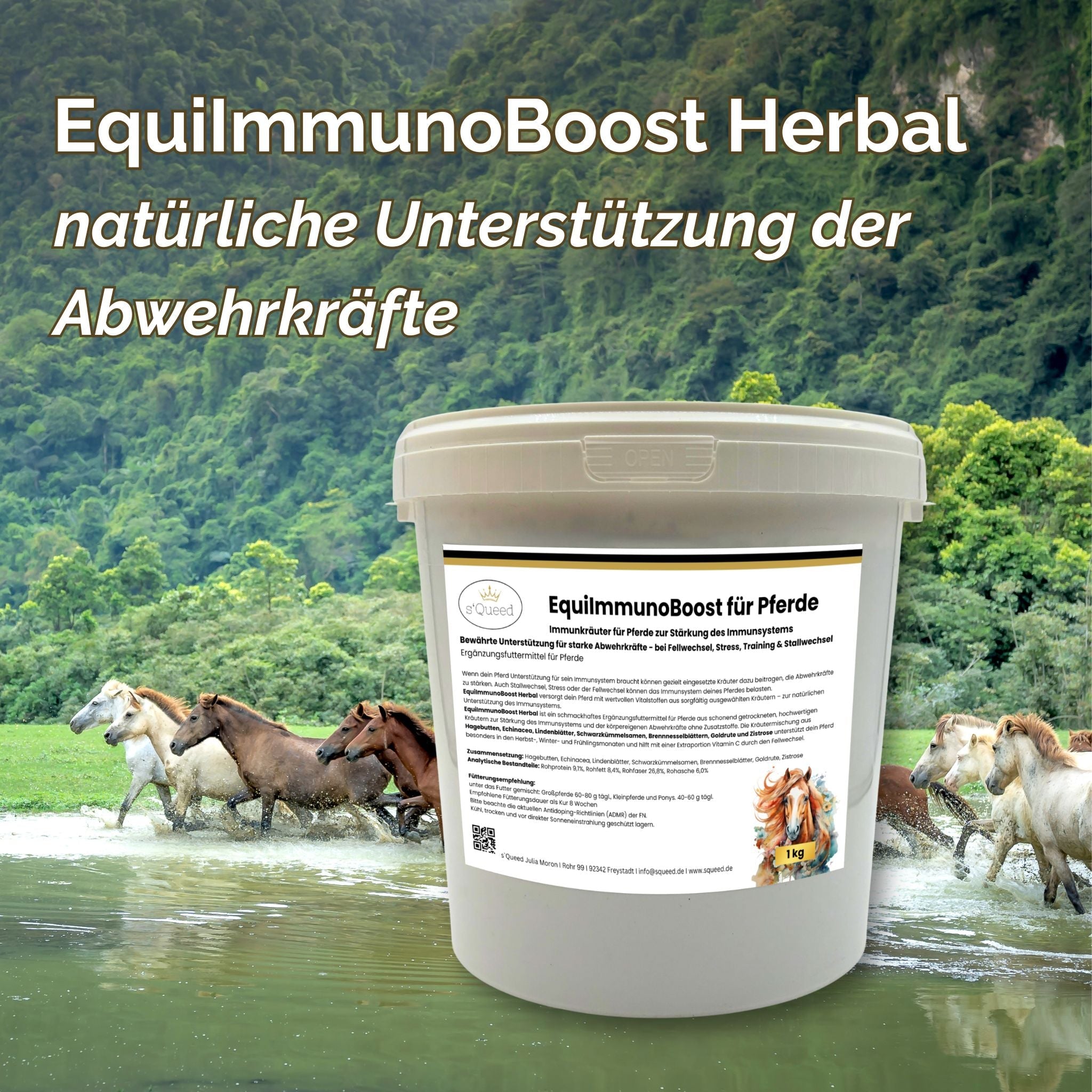 EquiImmunoBoost Herbal 1kg – Unterstützung der Abwehrkräfte
