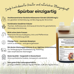 Vorteils-Packet 3 Flaschen EquiLung Herbal Liquid – Hustensaft für Pferde