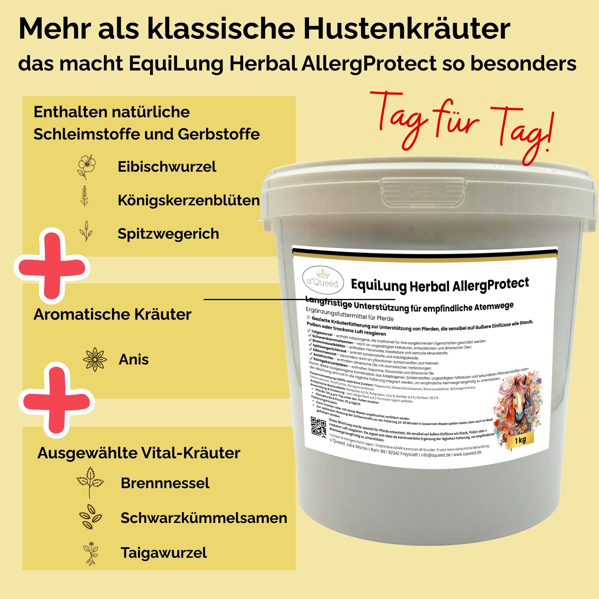 EquiLung Herbal AllergProtect – Hustenkräuter für Pferde zur Langzeitfütterung