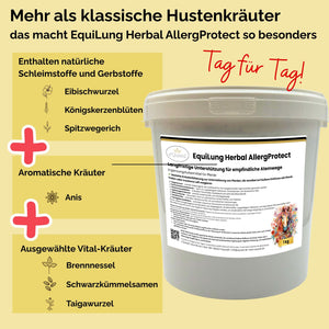 EquiLung Herbal AllergProtect – Hustenkräuter für Pferde zur Langzeitfütterung