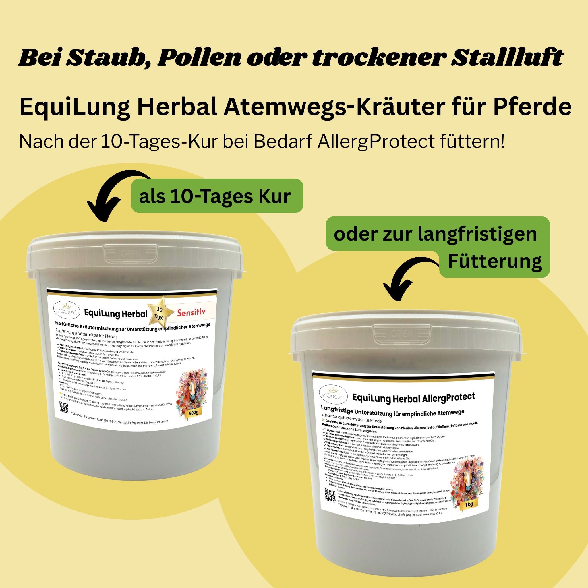EquiLung Herbal AllergProtect – Hustenkräuter für Pferde zur Langzeitfütterung