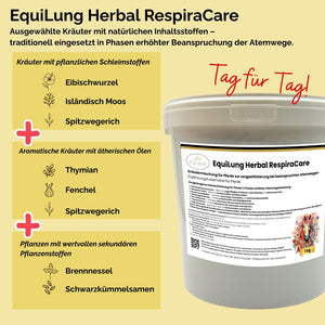 EquiLung Herbal RespiraCare – Kräutermischung für Pferde zur Langzeitfütterung bei beanspruchten Atemwegen