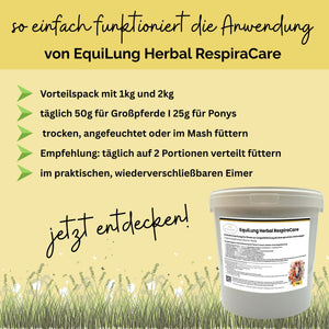 EquiLung Herbal RespiraCare – Kräutermischung für Pferde zur Langzeitfütterung bei beanspruchten Atemwegen