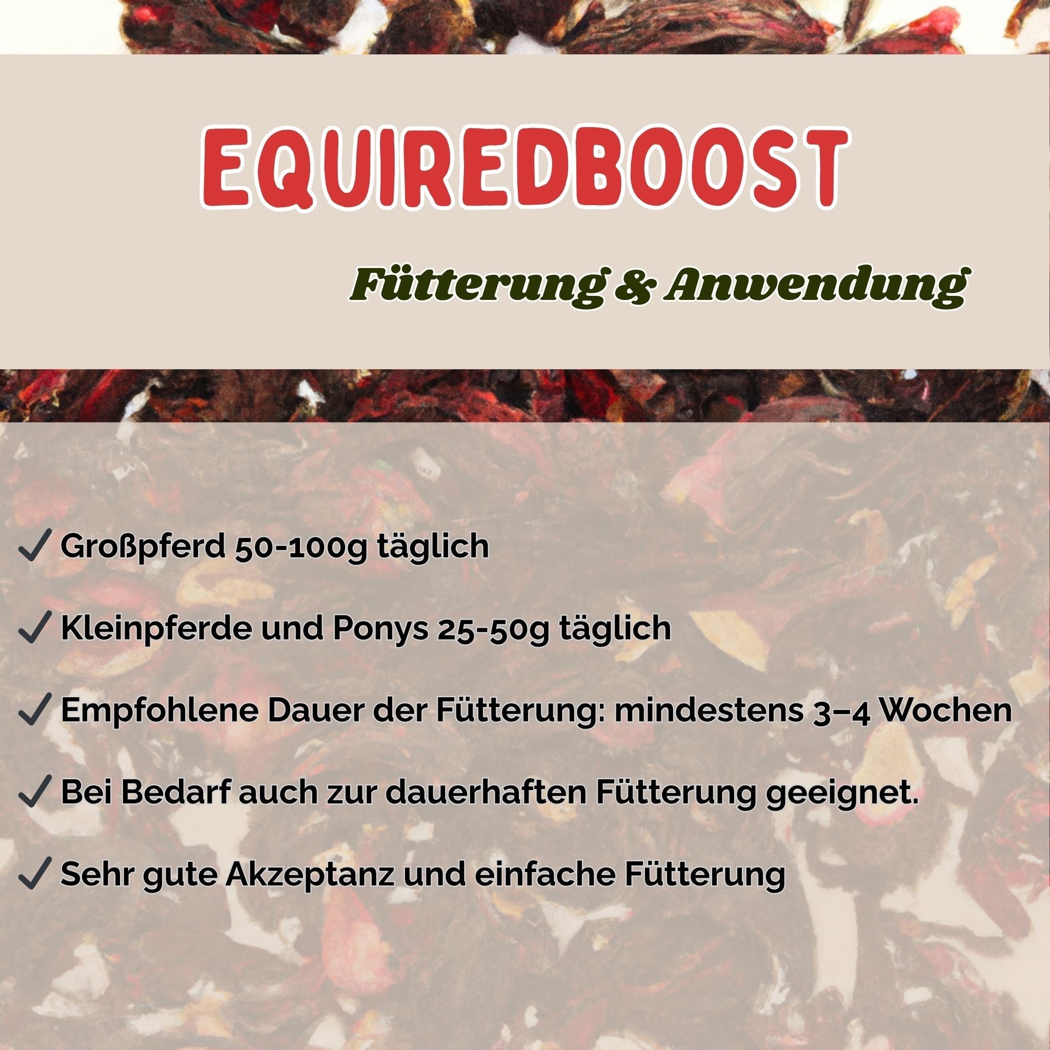EquiRedBoost für Pferde 2kg - natürlicher Immun-Booster mit Hagebutte & Hibiskus