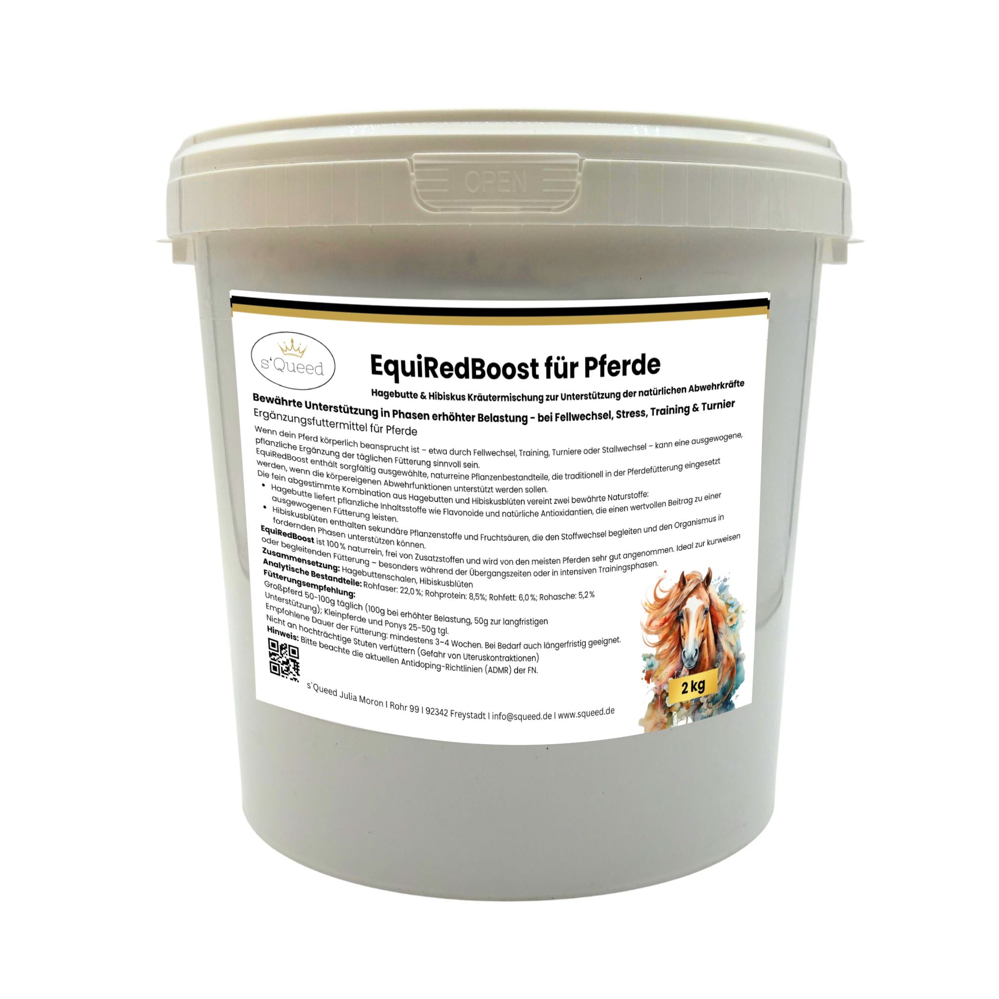 EquiRedBoost 2kg - Hagebutte & Hibiskus zur Unterstützung der Abwehrkräfte