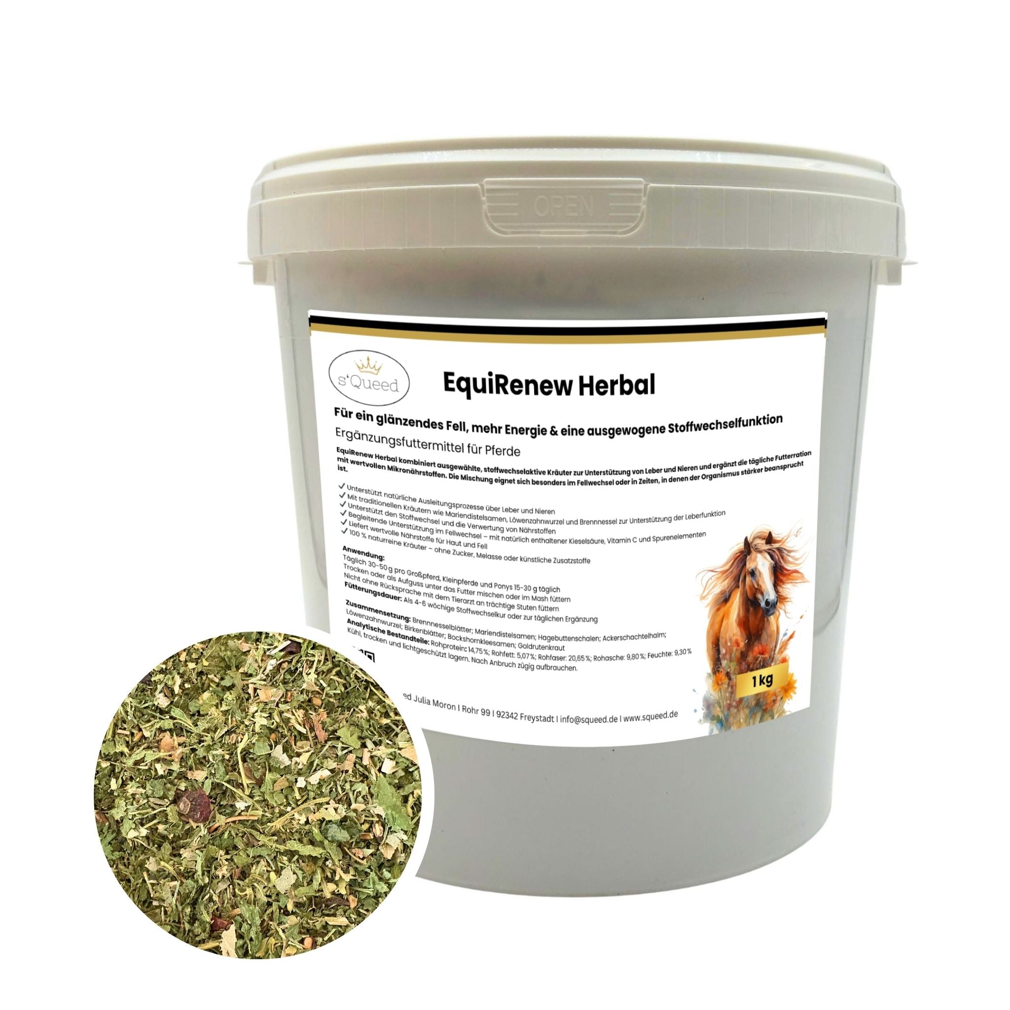 EquiRenew Herbal 1kg - Fellwechsel beim Pferd unterstützen