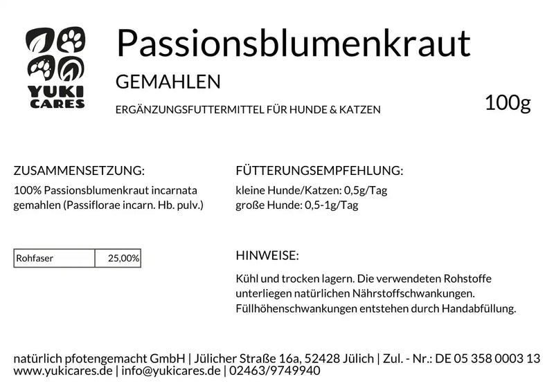 Passionsblume gemahlen 100g
