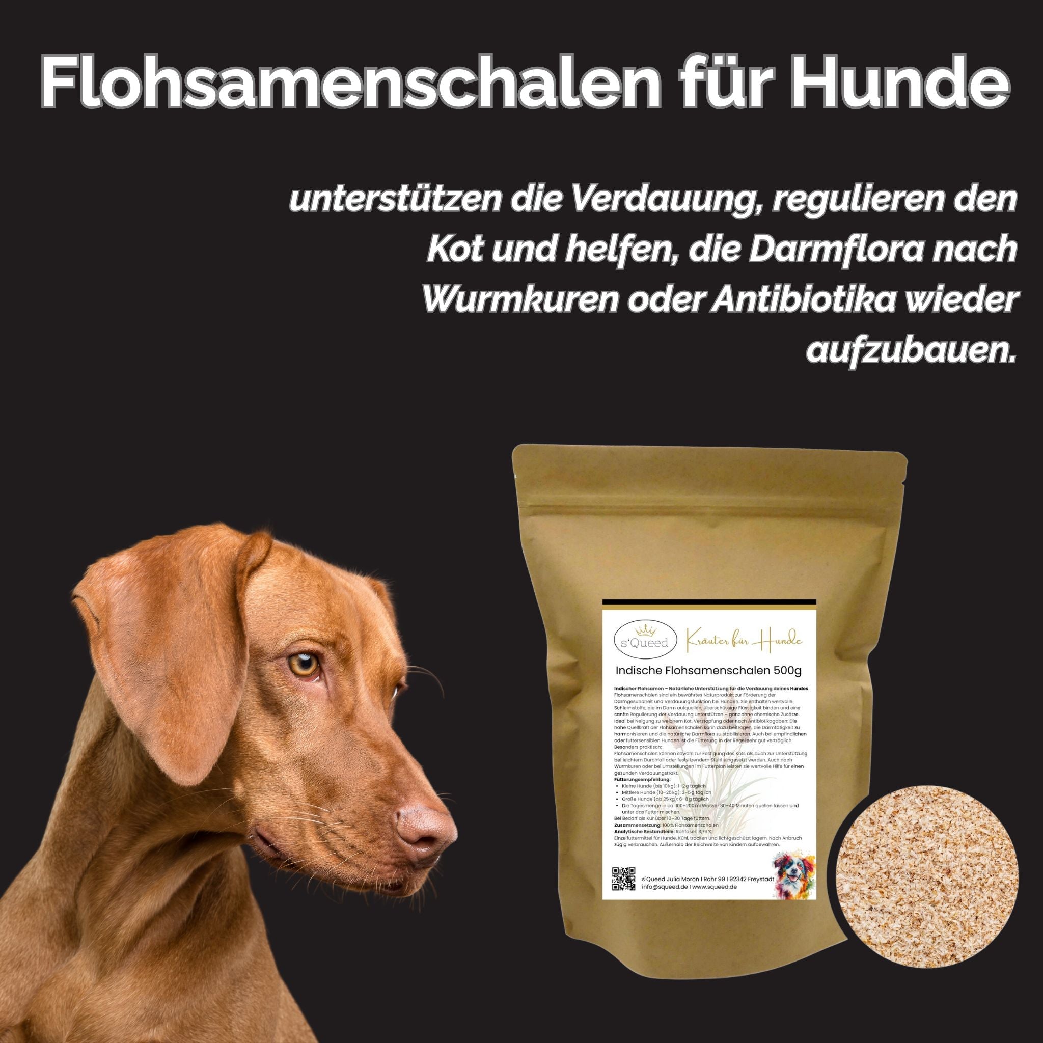 Flohsamenschalen Hund 500g