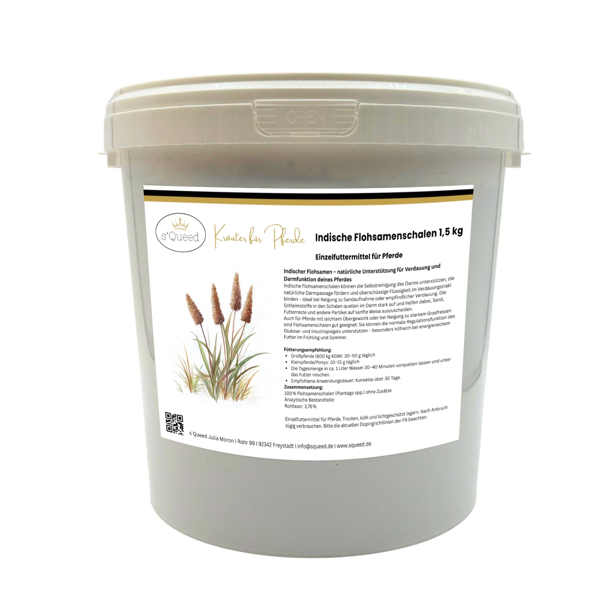 Flohsamenschalen Pferd 1,5 kg - Kotwasser - Verdauungsprobleme