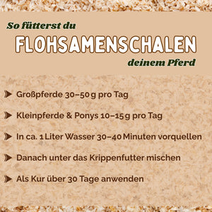 Flohsamenschalen Pferd 1,5 kg - Kotwasser - Verdauungsprobleme