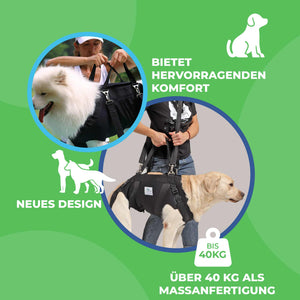 Durchgehende Tragehilfe für Hunde