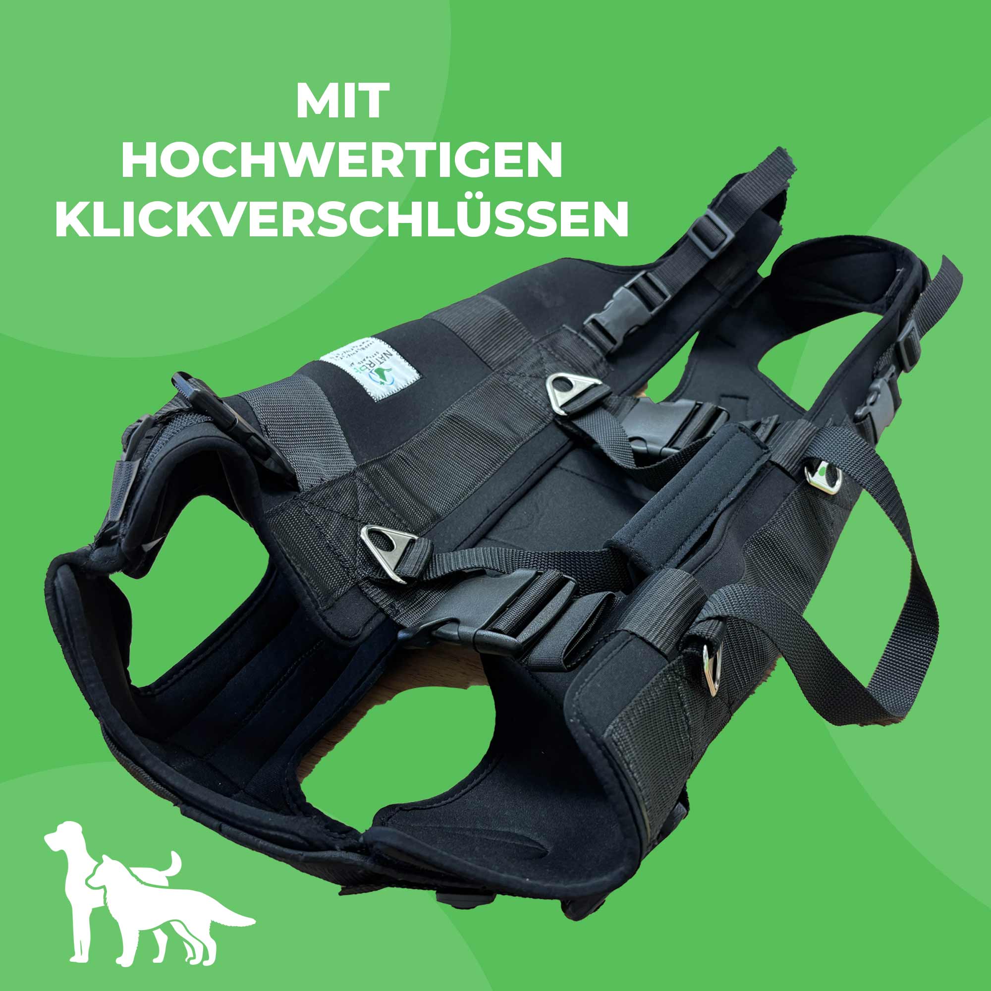 Durchgehende Tragehilfe für Hunde