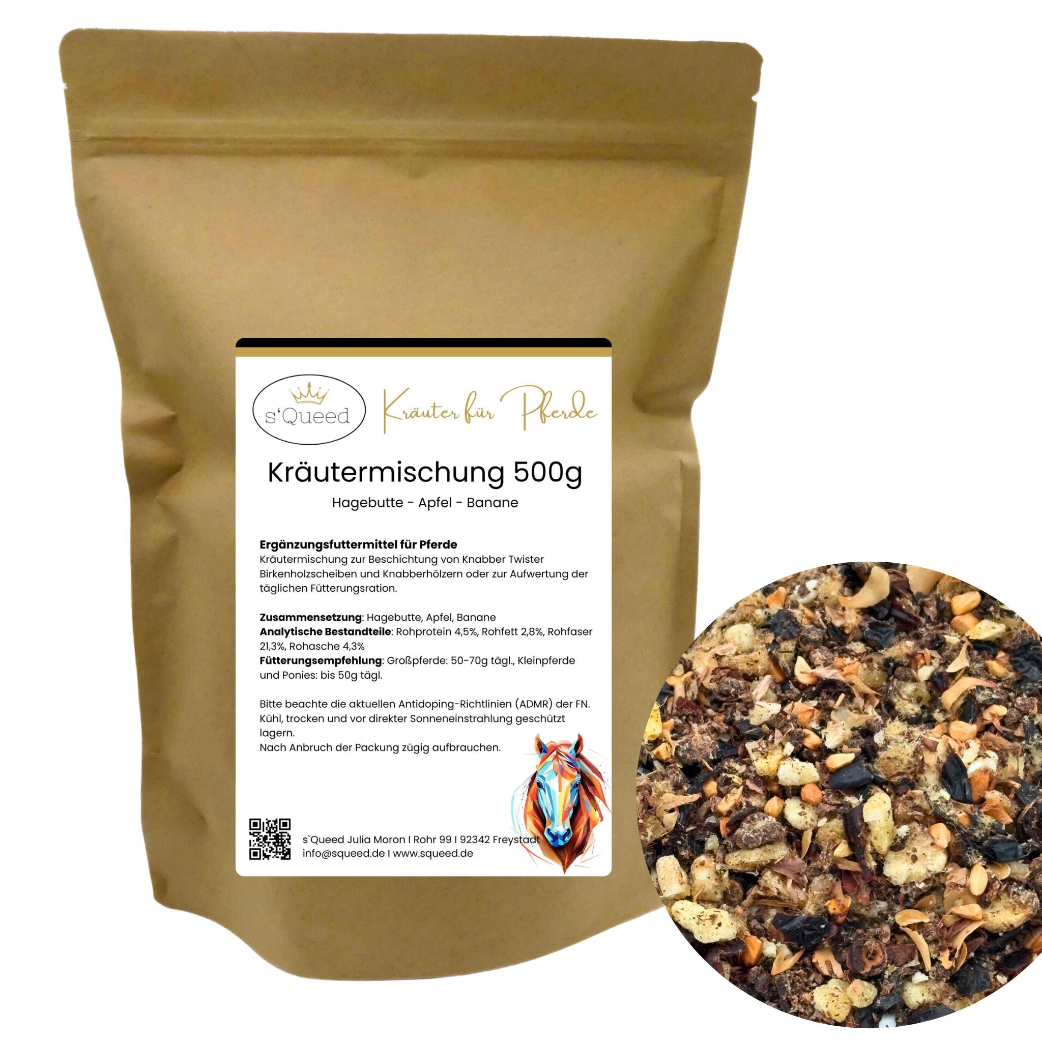 Kräutermischung 500g zur DIY Beschichtung von Knabber Twister Scheiben und Birkenhölzern