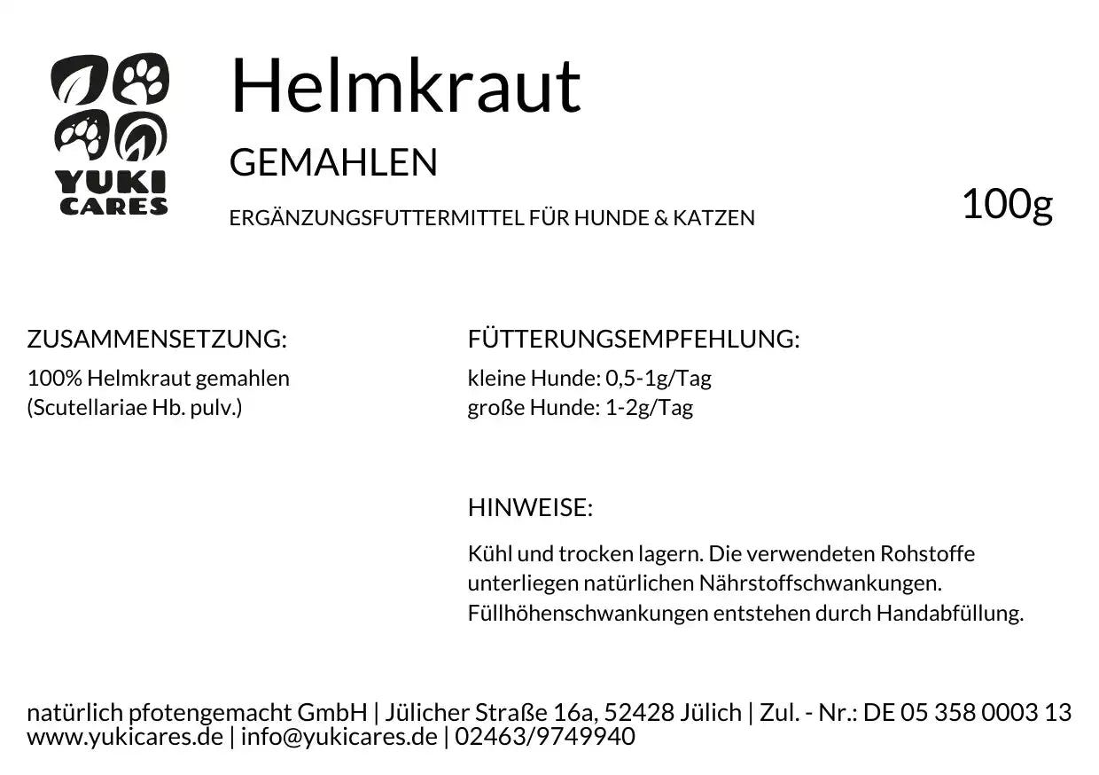 Helmkraut gemahlen 100g