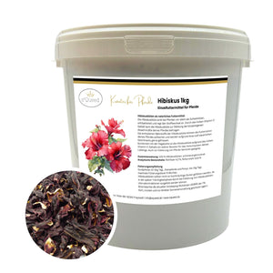 Hibiskus Pferd getrocknet, ganze Blüte - Immunsystem stärken Pferd