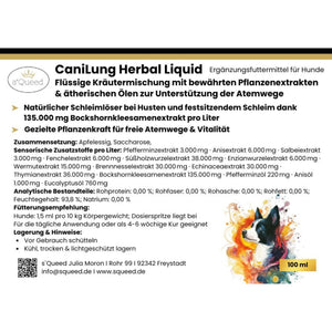 CaniLung Herbal Liquid 100 ml - Hustensaft Hund - Schleimlöser Hund