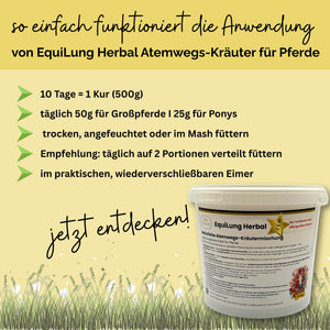 EquiLung Herbal Hustenkräuter für Pferde – bei trockenem oder allergischem Husten