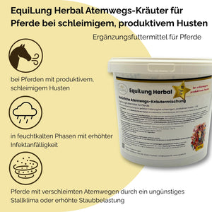 EquiLung Herbal Hustenkräuter für Pferde bei produktivem, schleimigen Husten