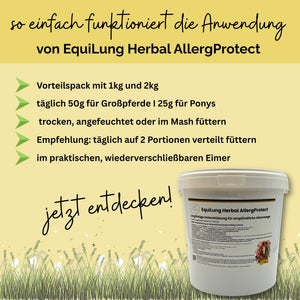 EquiLung Herbal AllergProtect Hustenkräuter für Pferde zur Langzeitfütterung