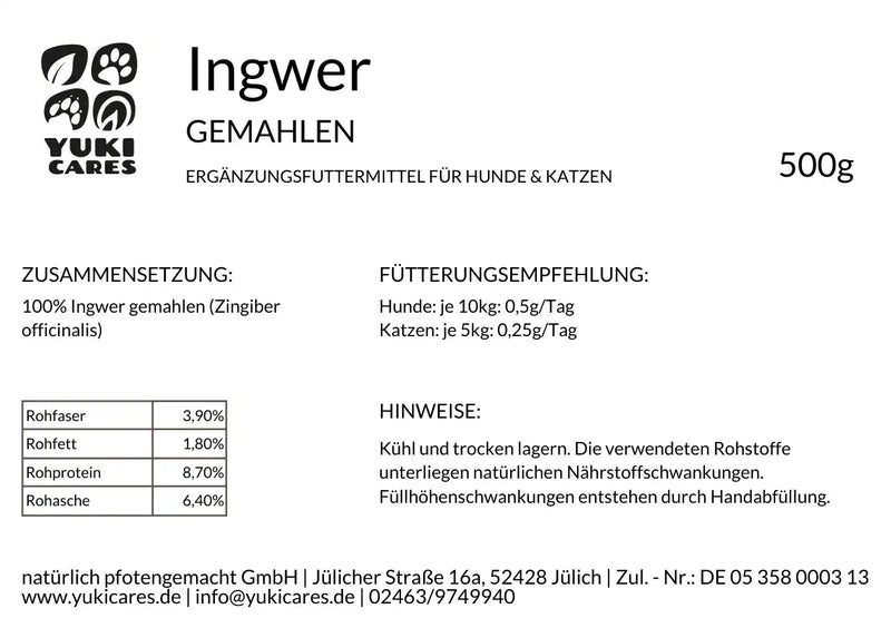 Ingwer gemahlen 500g