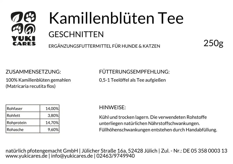 Kamillenblüten geschnitten 250g