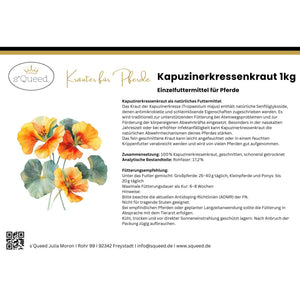 Kapuzinerkresse für Pferde - Hustenkräuter für Pferde - Immunkräuter Pferd