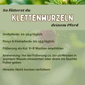 Klettenwurzel Pferd für Stoffwechsel, Haut & Fellwechsel